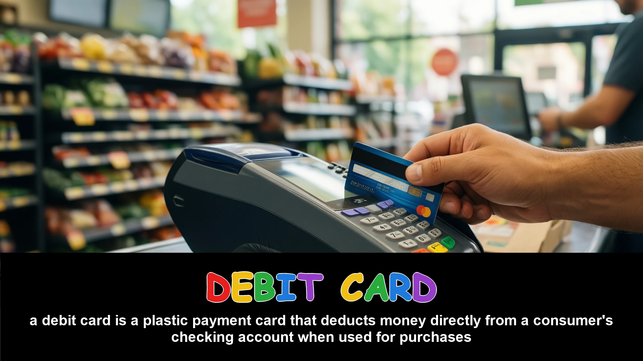 English Illustration for debit card